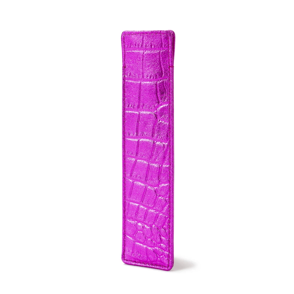 Pen Case Single Leather Wild Pink