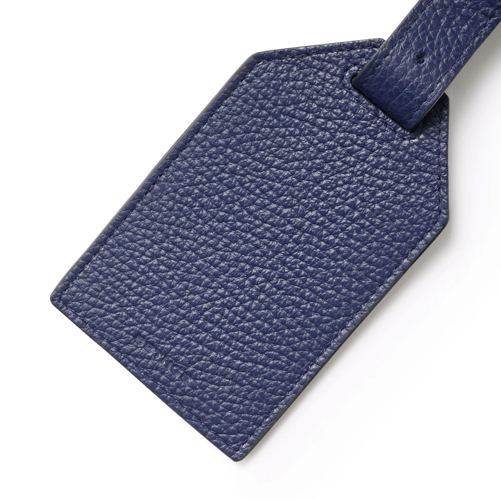 Luggage Tag Adri Leather Dark Blue