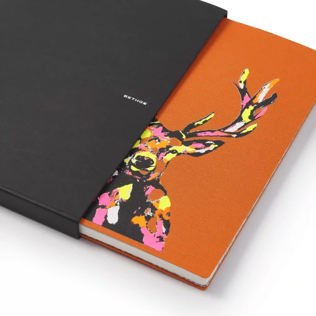 Hirsch Notebook A4, plain, orange