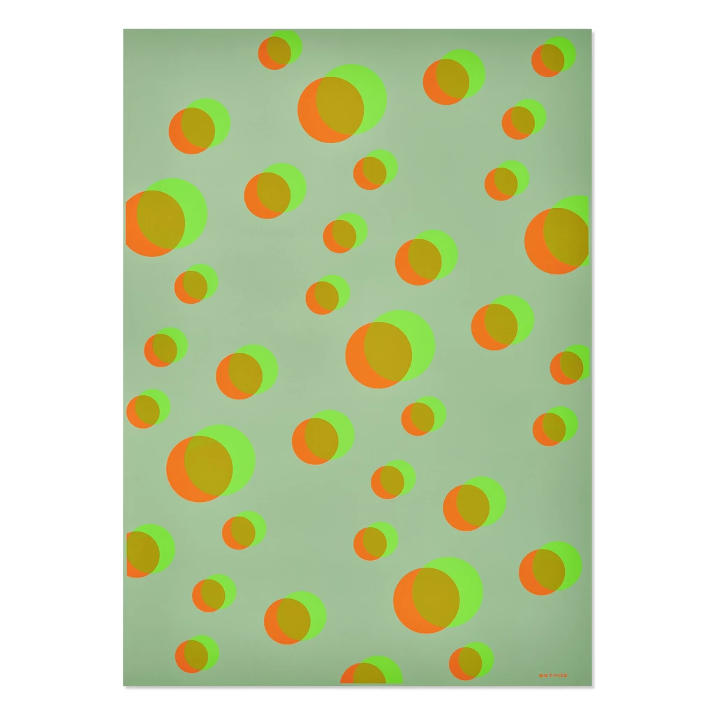 Wrapping paper Eclipse green/orange/mint 50 x 70 cm, 3 sheets