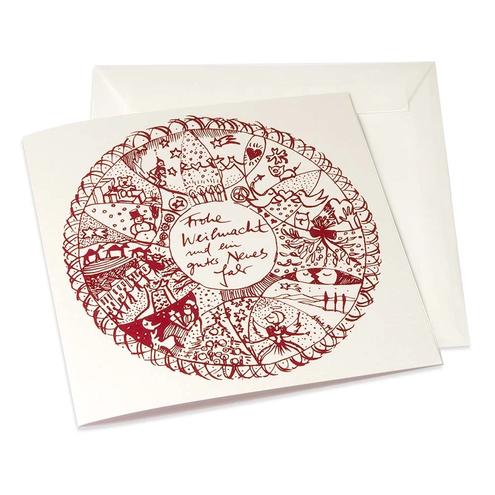 Christmas card mandala pearl