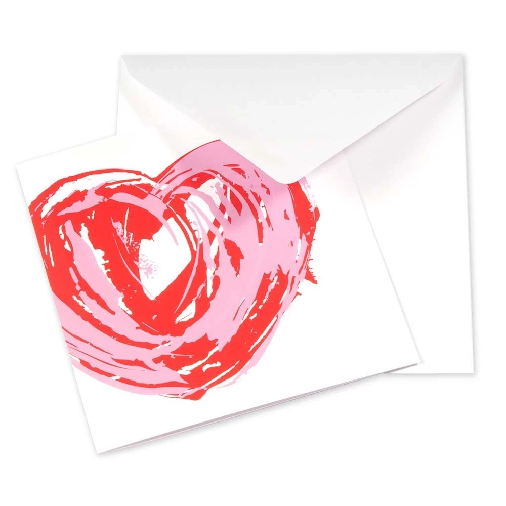 Greeting card Grand Coeur red/pink