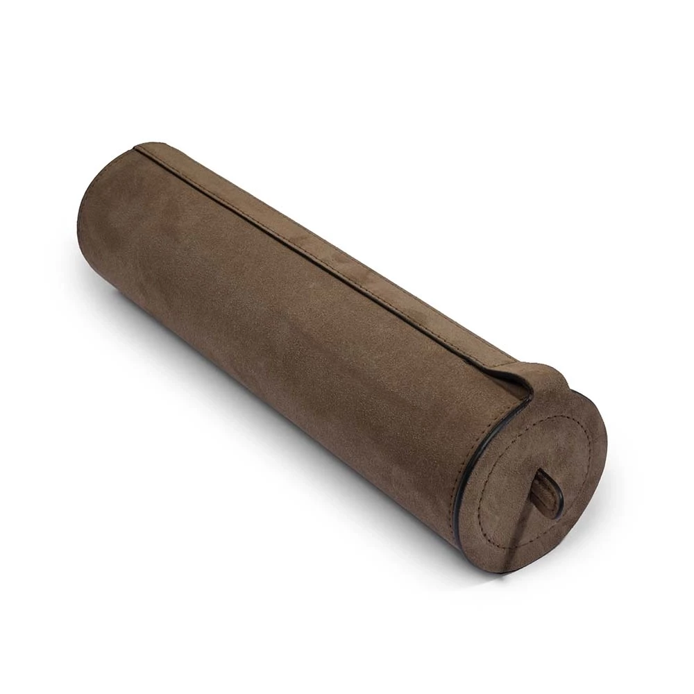 Suede Leather Matchbox Case – Walnut