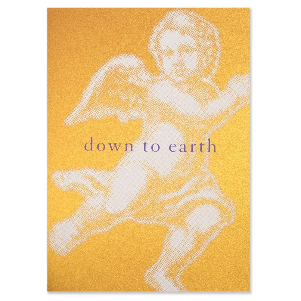 Christmas card down to earth gold/orange