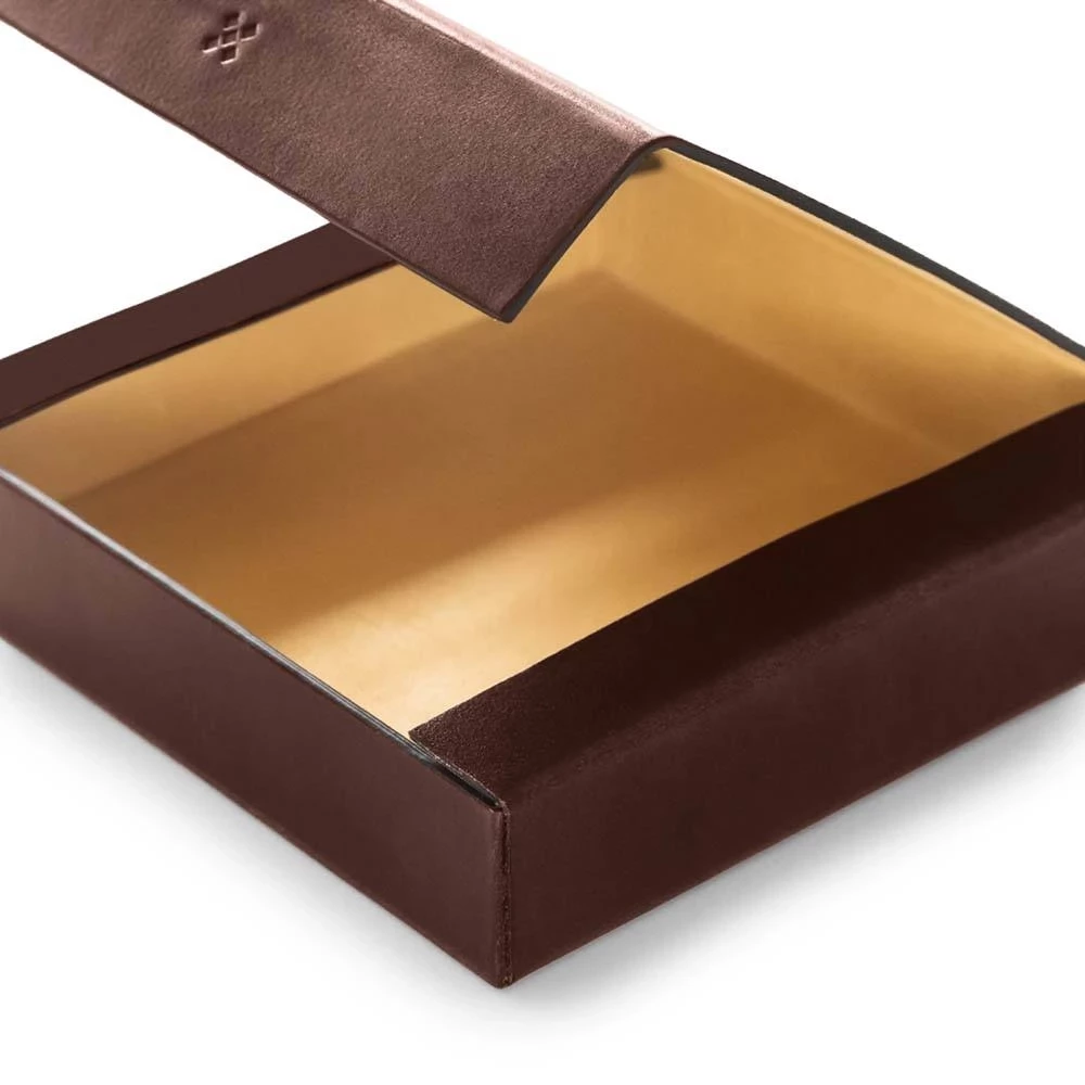 LEGENDÄR ETWEE Case, leather,  square, dark brown