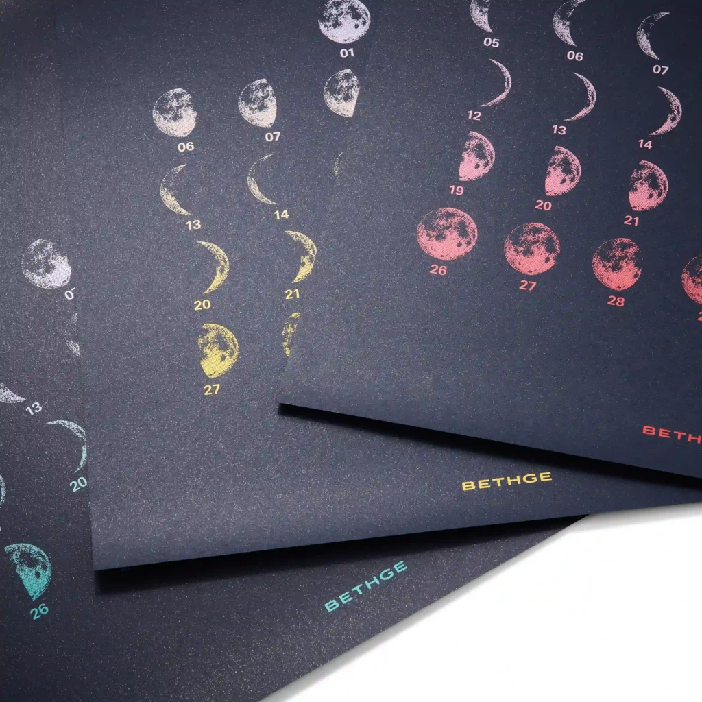 mondphasenkalender_2026_3 Wall calendar 2026 – Moon Phases, screen print