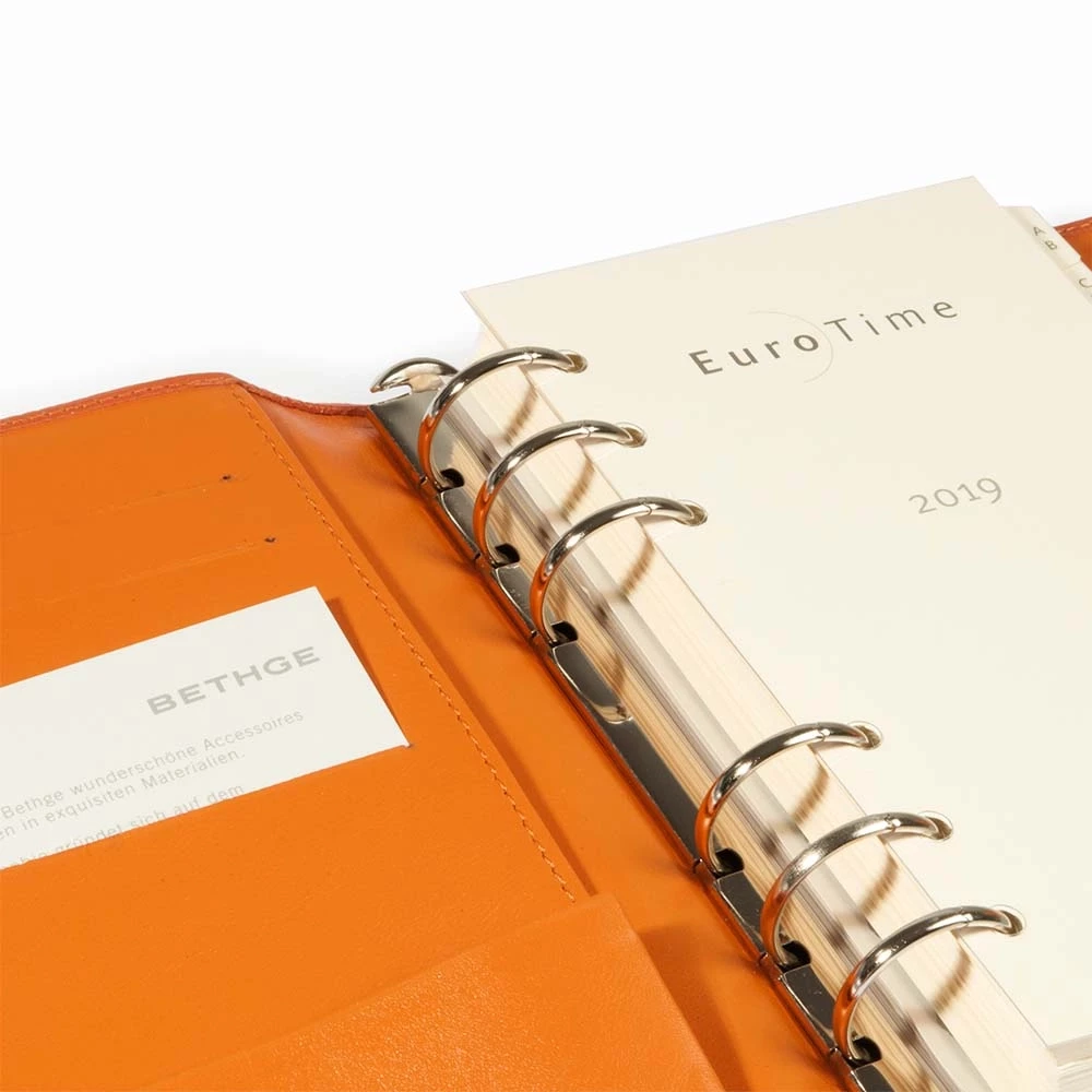 Daily Planner Adri, leather, orange
