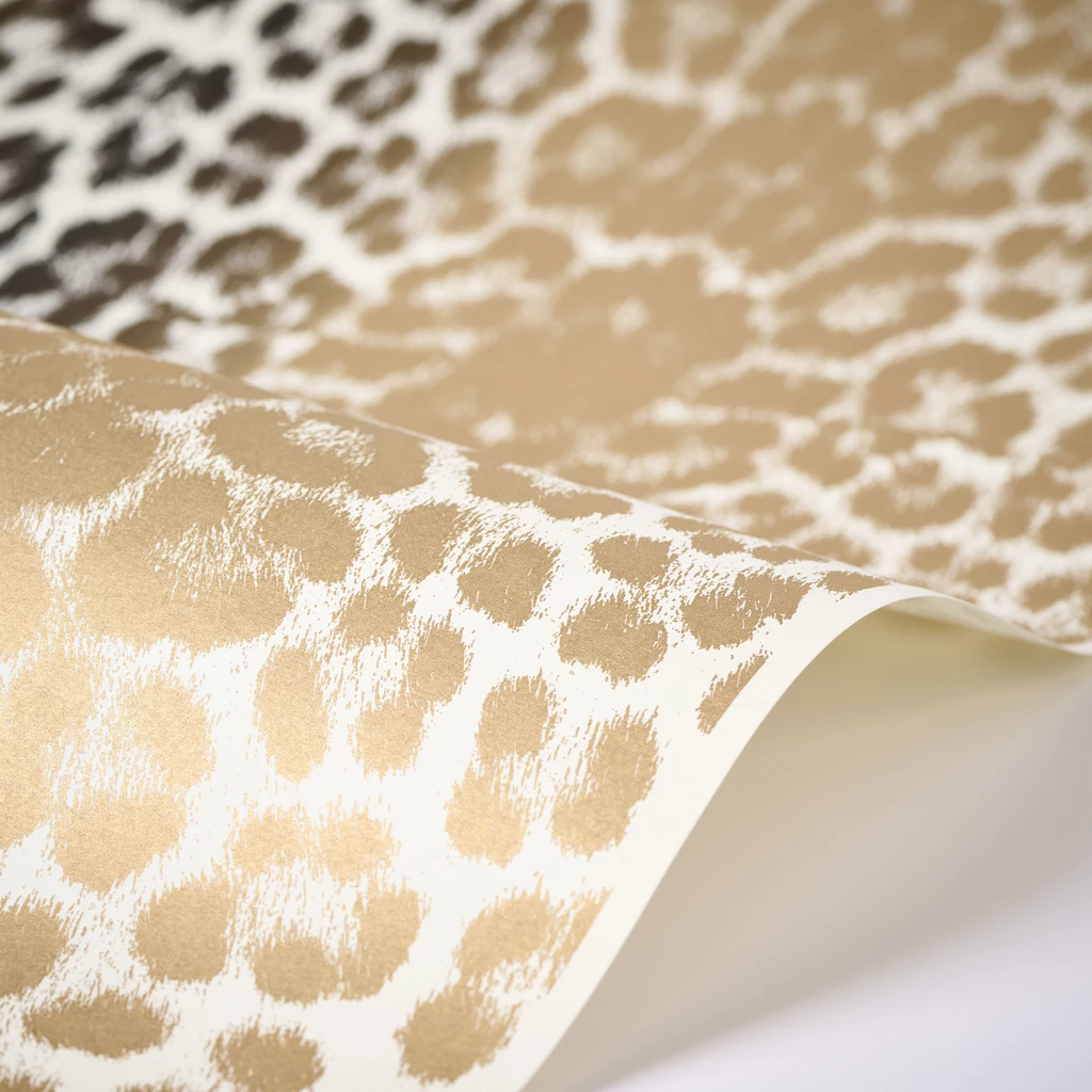 Wrapping paper leopard gold 50 x 70 cm, 3 sheets