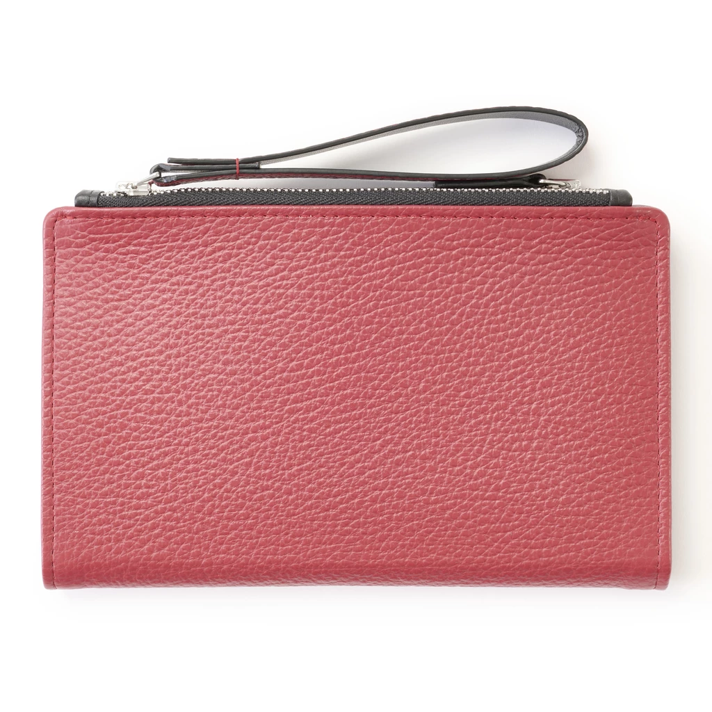 Bethge - Leather Wallet - Double Zip - Adri - Dark Red