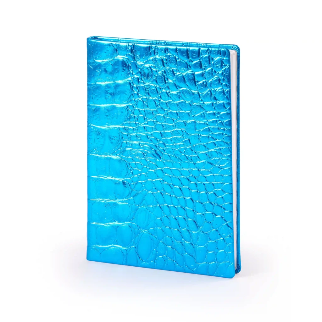 Notebook A5, leather, Wild Blue, blank
