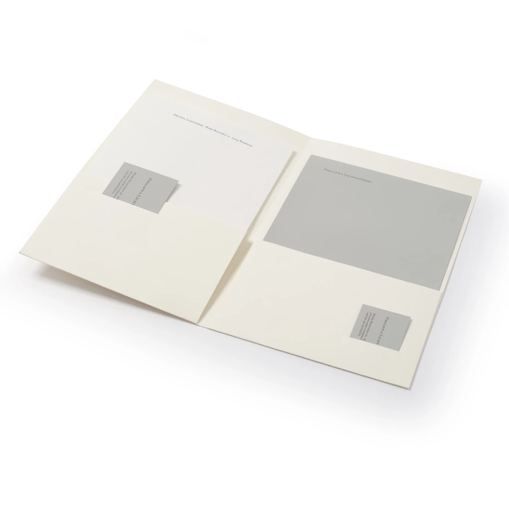 Press folder A4, cardboard, ivory