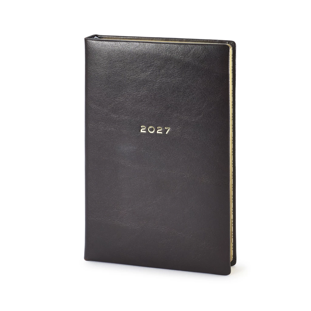Daily Planner 2027 Verona Brown Cowhide