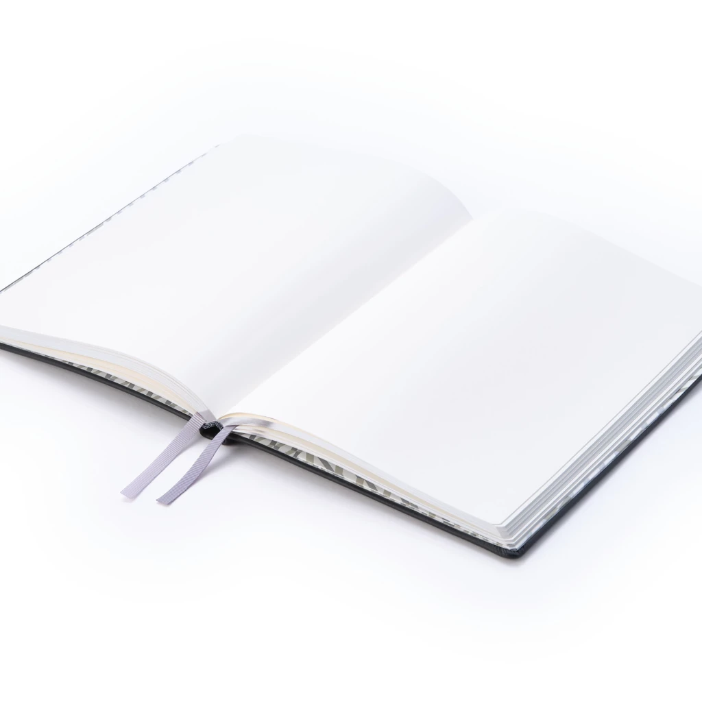 Notebook A5, leather, Gold, blank
