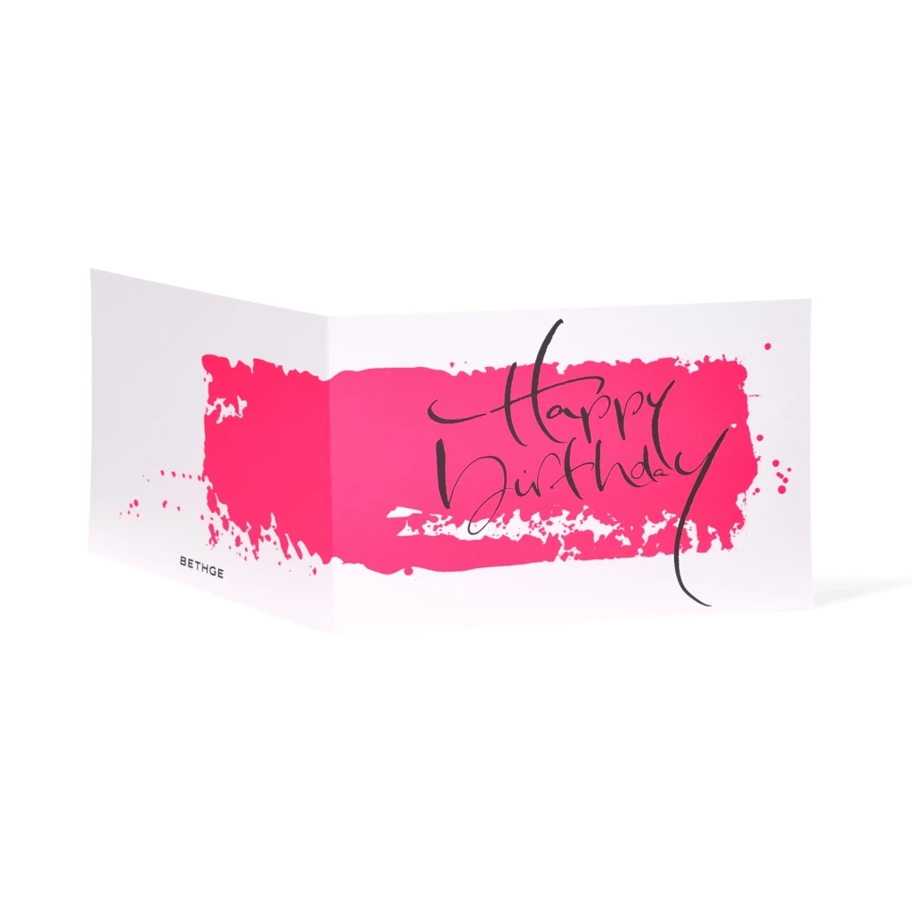“Happy Birthday” Calligraphy Greeting Card