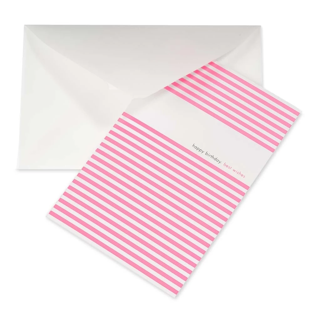 grusskarte_geburtstag_stripes_neonpink_2 Greeting card Birthday Stripes neon pink