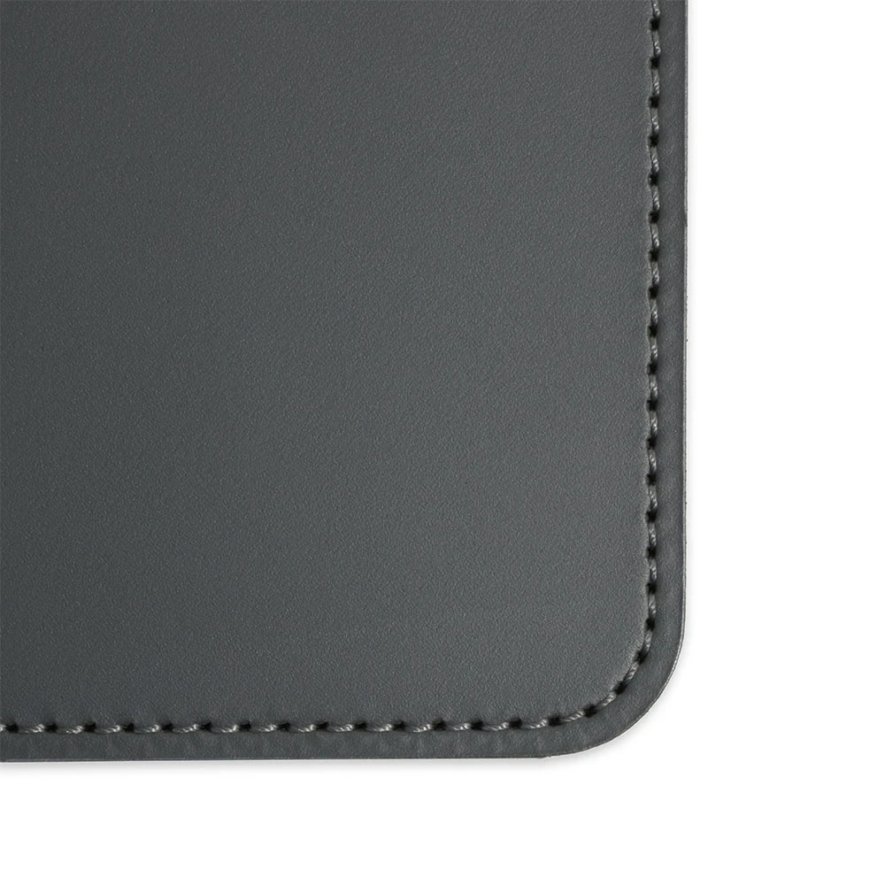 Mouse Mat, leather, 24.5 x 21  cm, dark grey