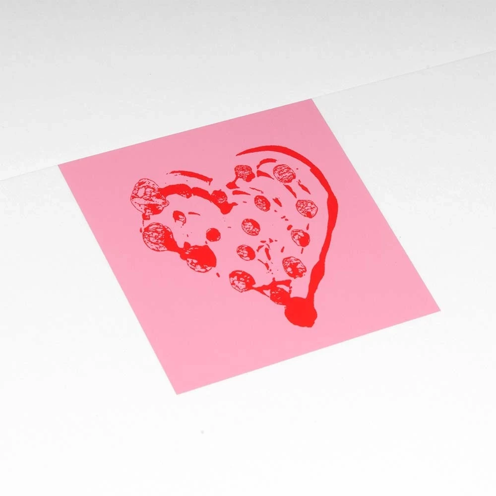 Greeting card Double Heart pink/rose