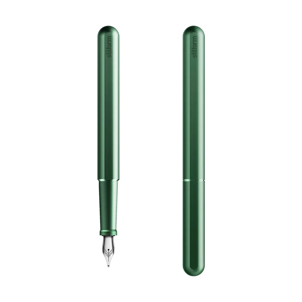 stilform INK Fountain Pen, aurora green + nib steel pol. M