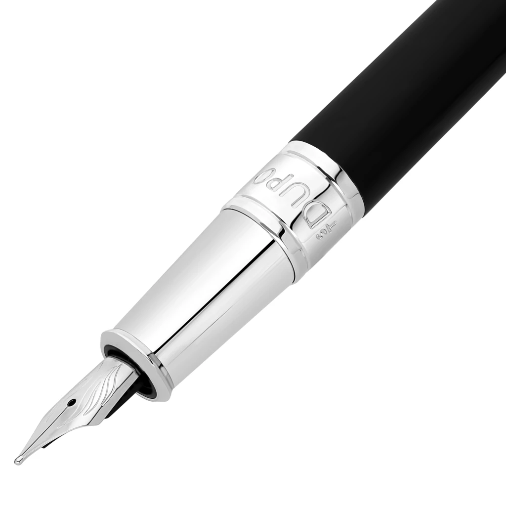 st_dupont_fuellfederhalter_d-inital_dt_schwarzchrom_1 S.T. Dupont D-Initial Fountain Pen, DT black/chrome