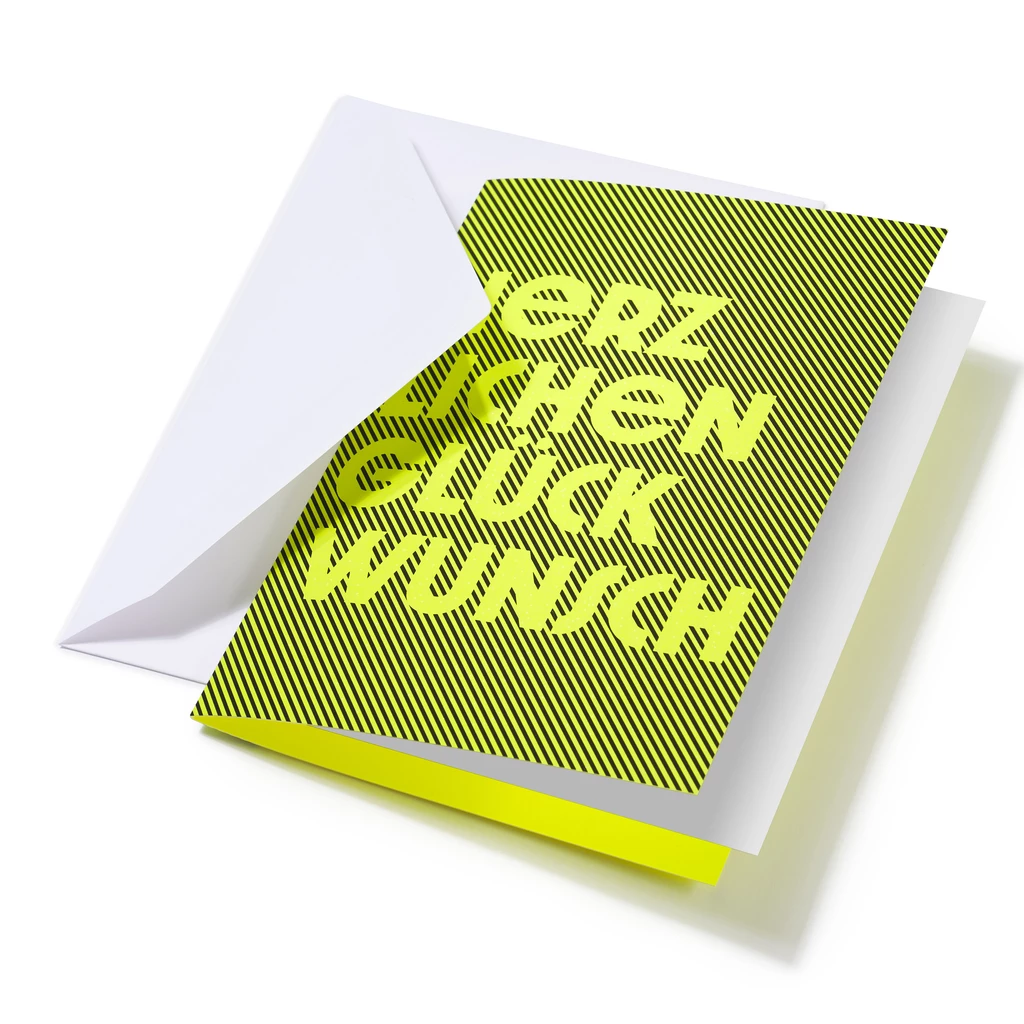 Greeting Card "Herzlichen Glückwunsch" Glow 