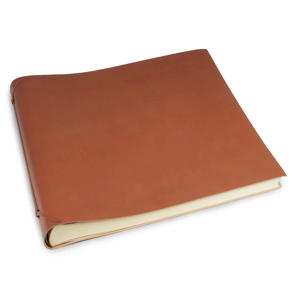 Photo Album, 50 pages, leather cover, 45x45 cm, tan