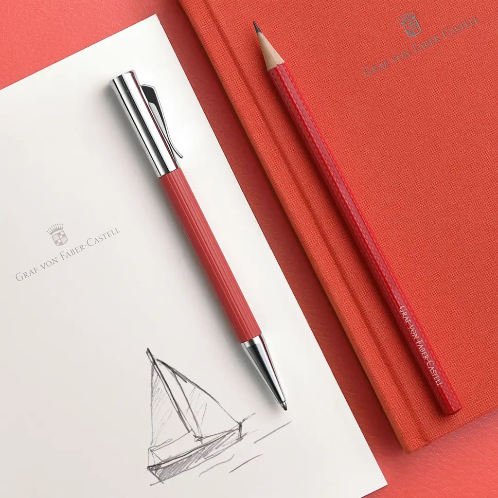 Faber-Castell Tamitio Twist Ballpoint Pen, india red