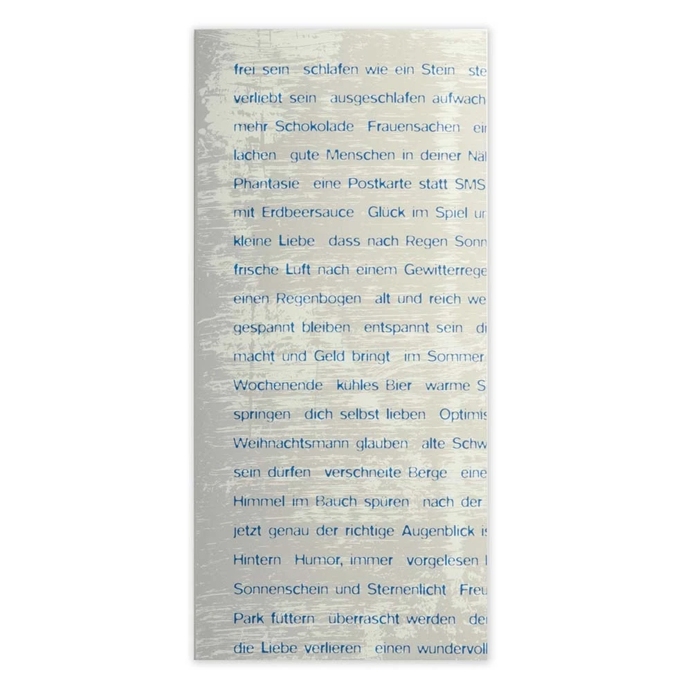 Greeting card wishes blue