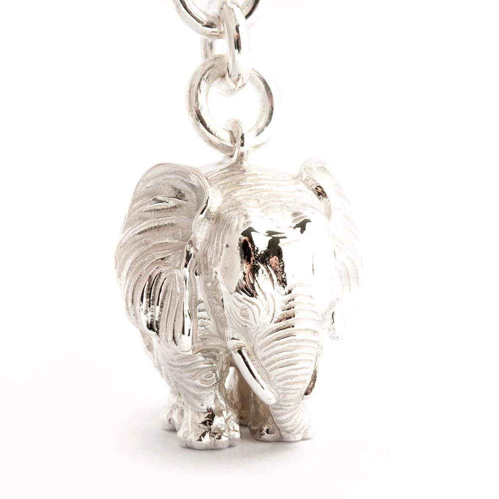 Key chain Elephant, 925 sterling silver