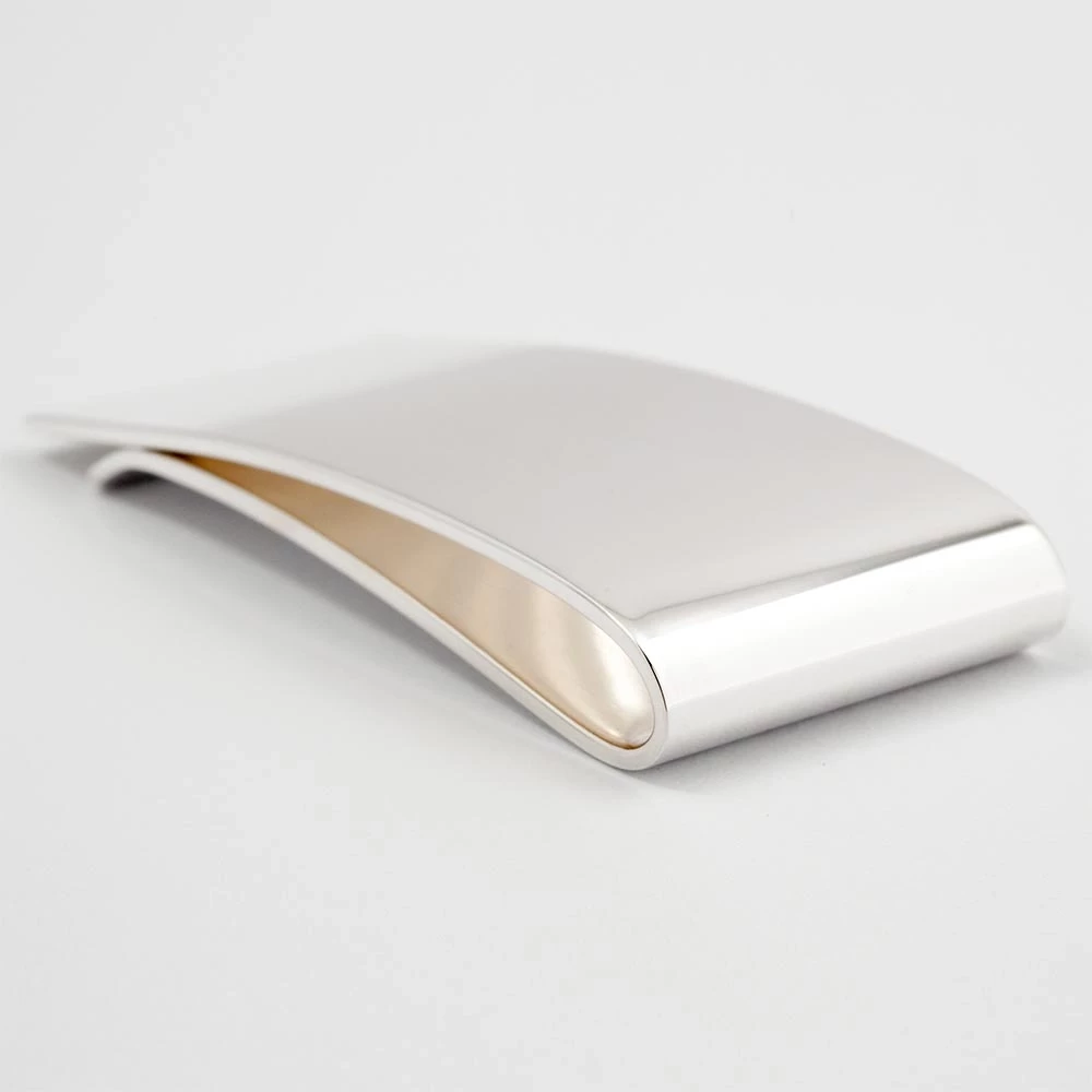 Money clip curved, 925 sterling silver