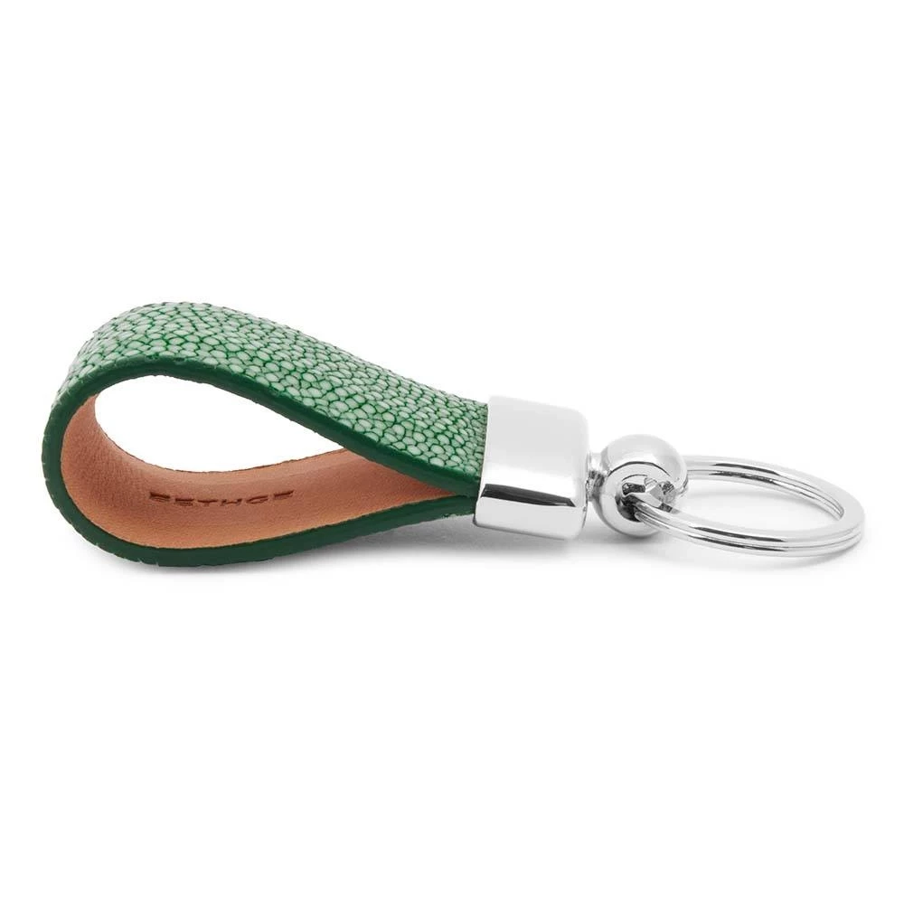 Key Ring, stingray leather, green