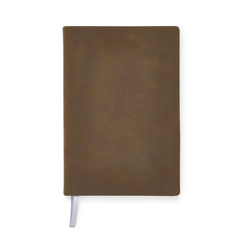 Daily Planner 2027 Tabak Leather