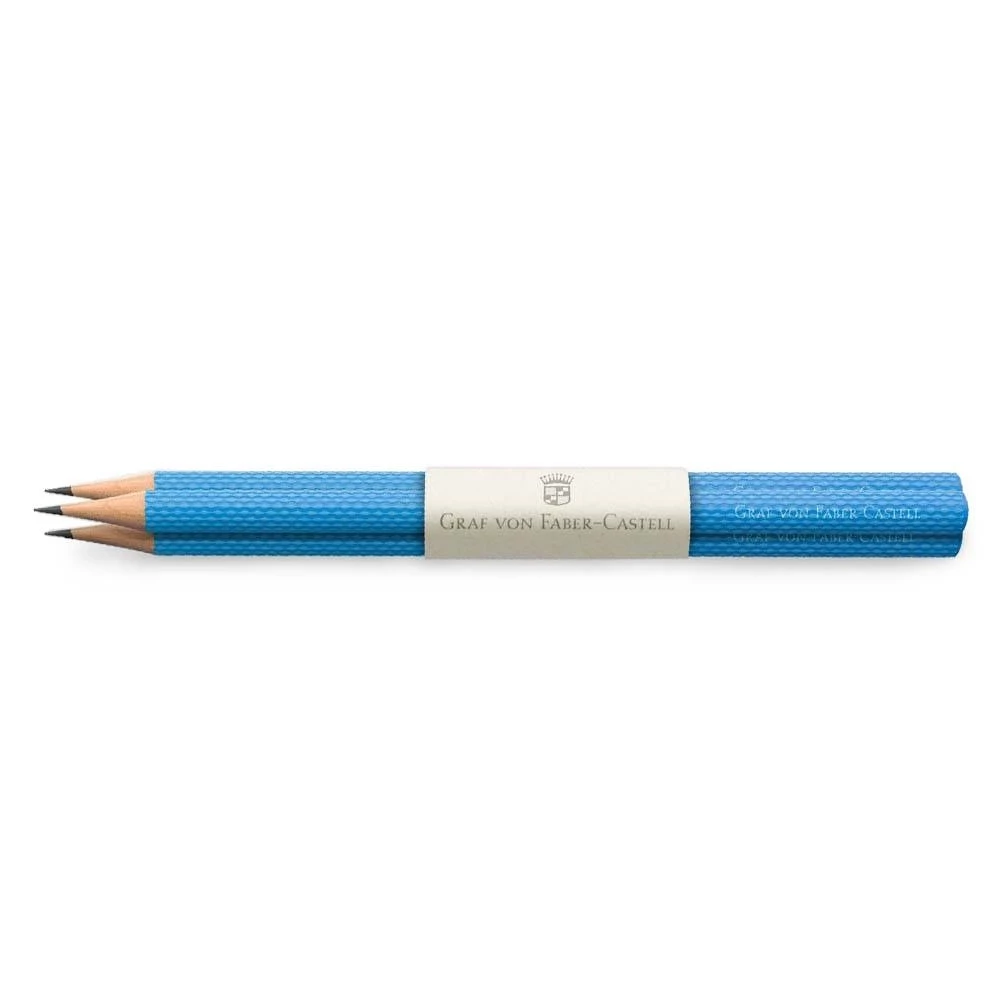 Graf von Faber-Castell Pencil  Set, guilloche, gulf blue