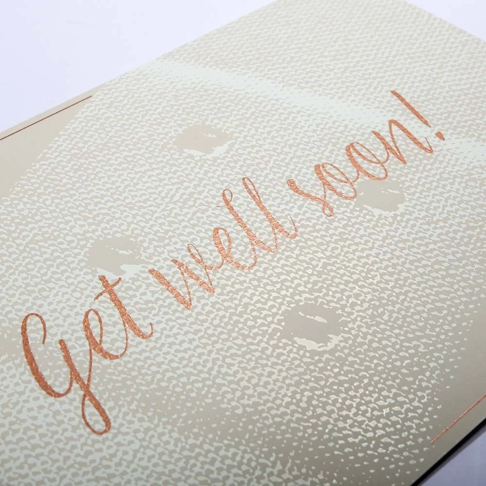 Greeting card Get well soon! pure sand