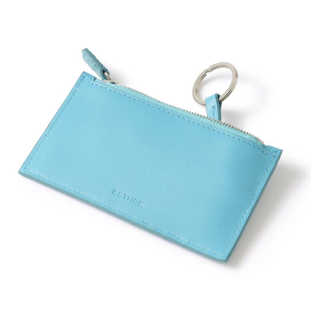 Card Holder with Key Ring, Alligator Leather