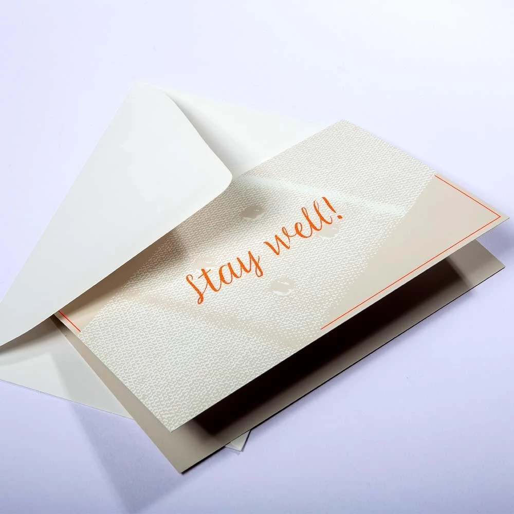 Greeting card Stay well! pure  sand