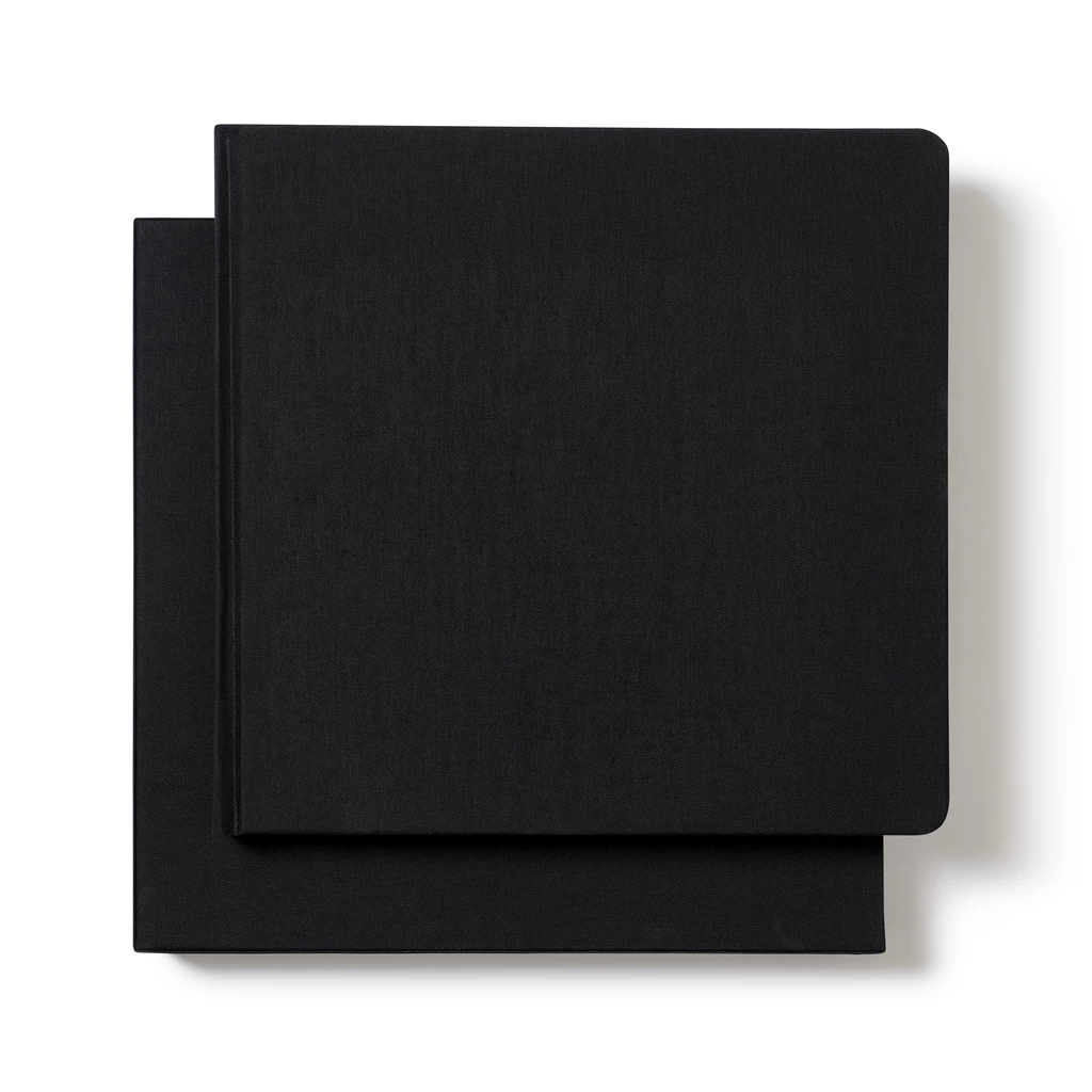Guest Book 180 pages black linen 