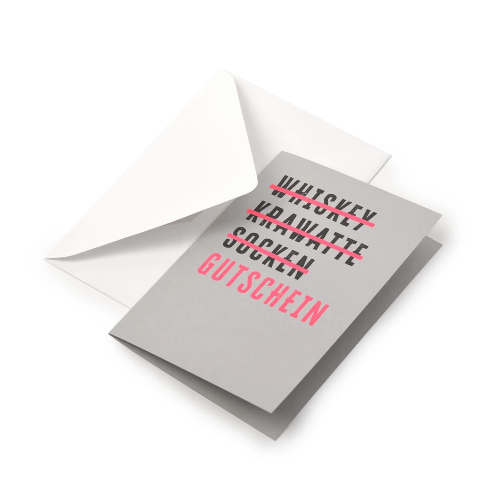 “Whiskey, Tie & Socks” Gift Card (A6)