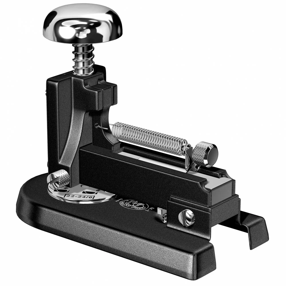 El Casco desktop stapler M1 black/chrome with felt insert