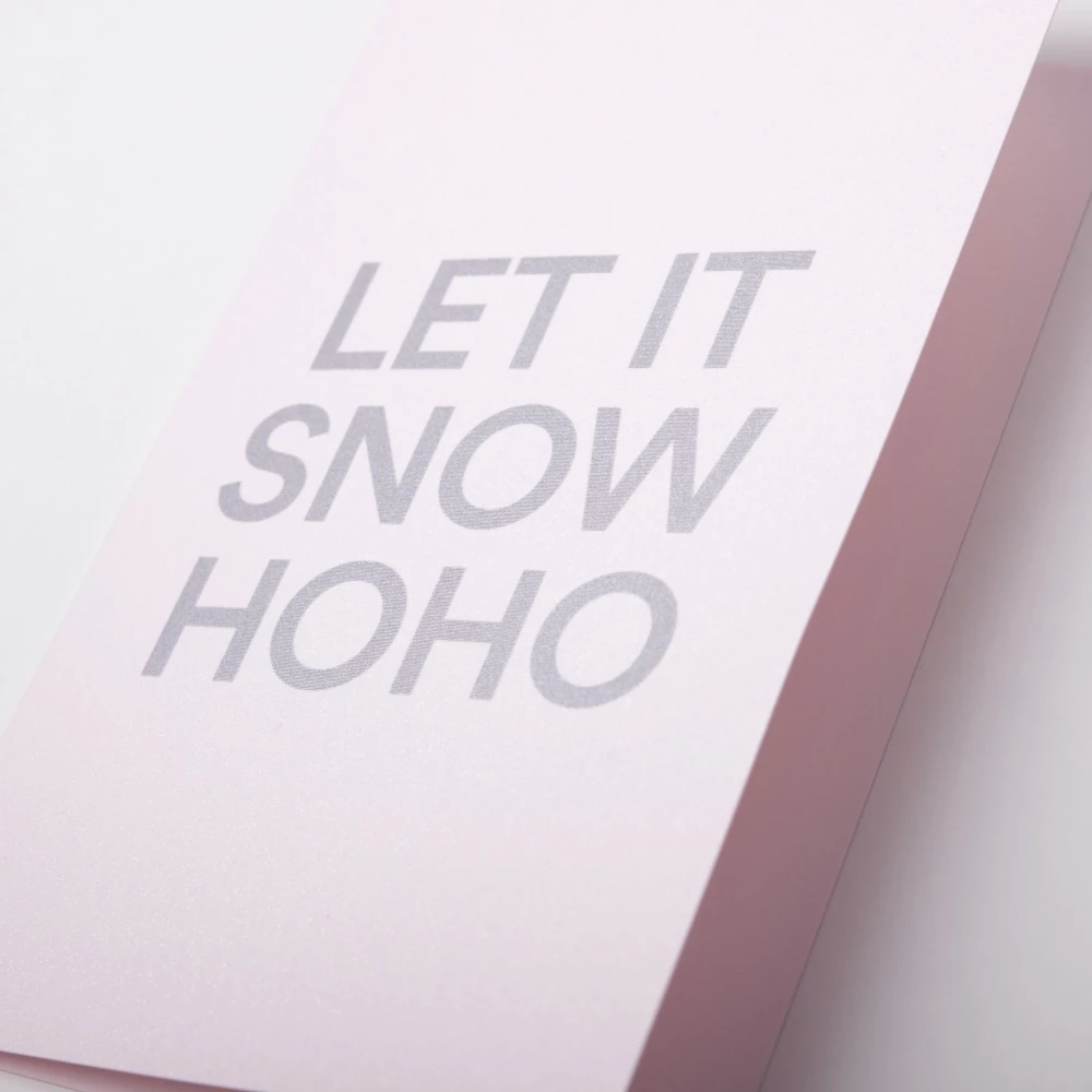 Christmas card LET IT SNOW HO  HO