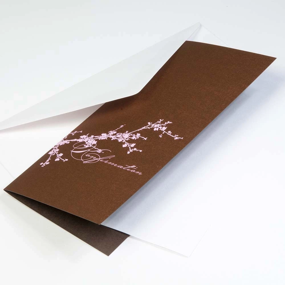 Greeting card cherry blossom confirmation rose