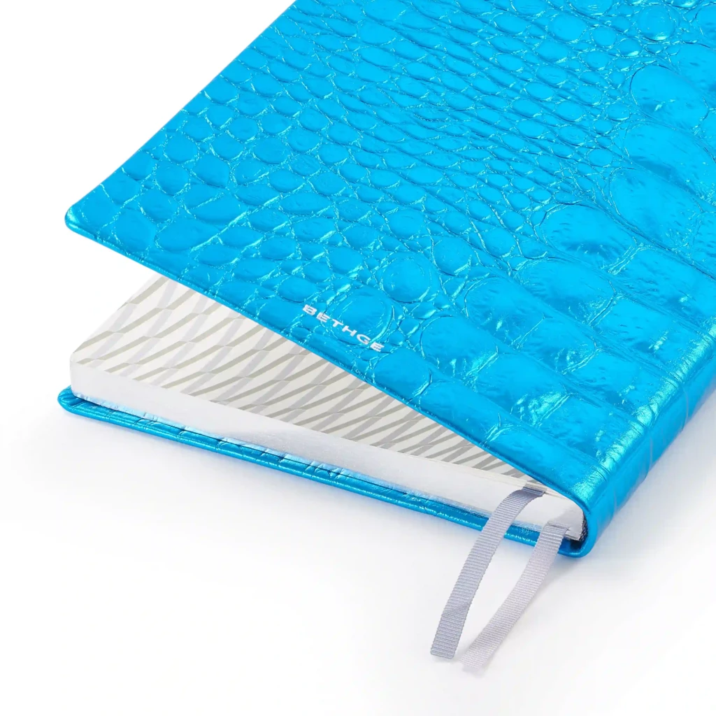 Notebook A5, leather, Wild Blue, blank