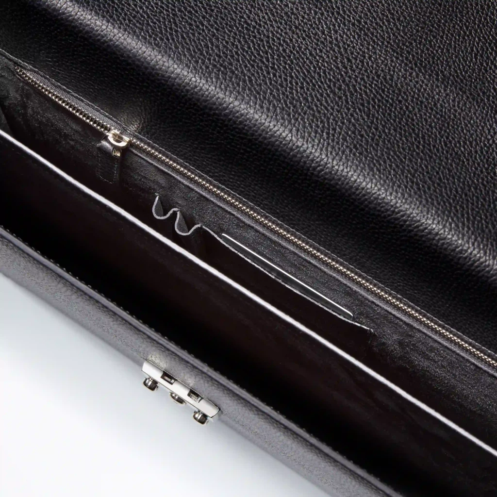 Briefcase Klassik, deerskin, black