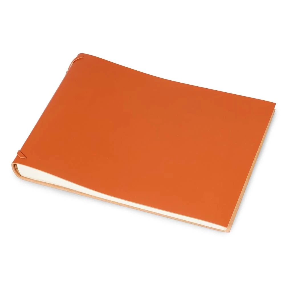 Photo Album, 30 pages, leather, 35x24.5 cm, orange