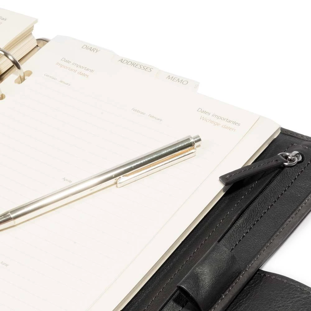 Daily Planner, leather wash, dark grey