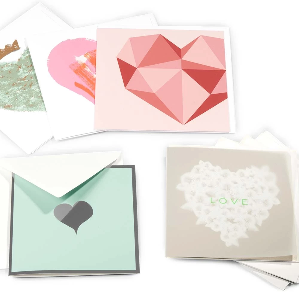 Greeting card set My Heart with 8 folding cards