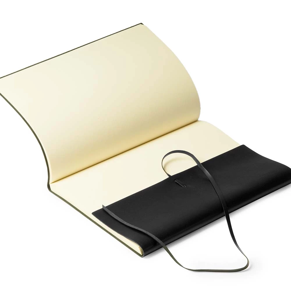 Notebook with Soft Cover, 96 pages, leather, A4, black