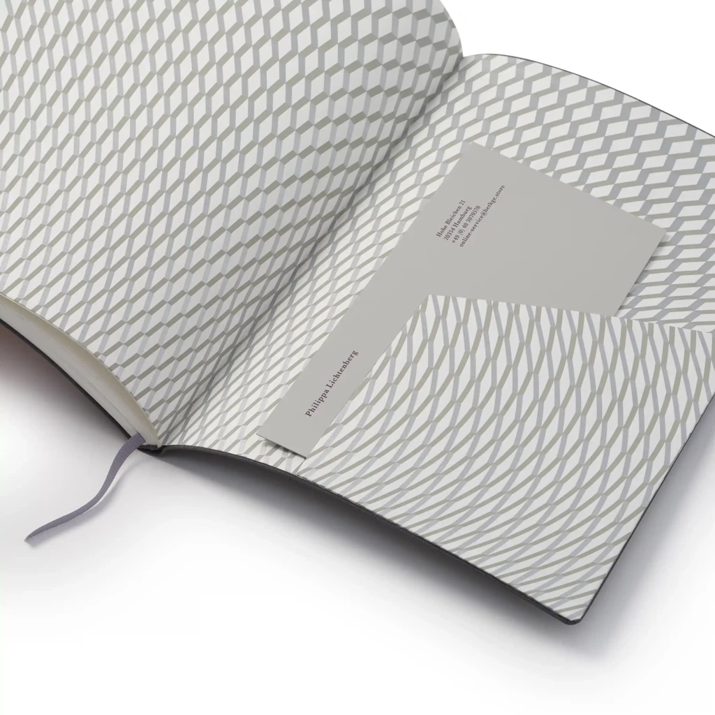 Hirsch Notebook A4, plain, granite