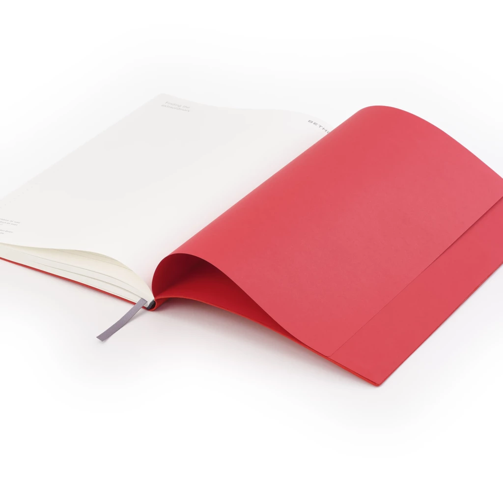 Notebook A4, linen, Red, blank