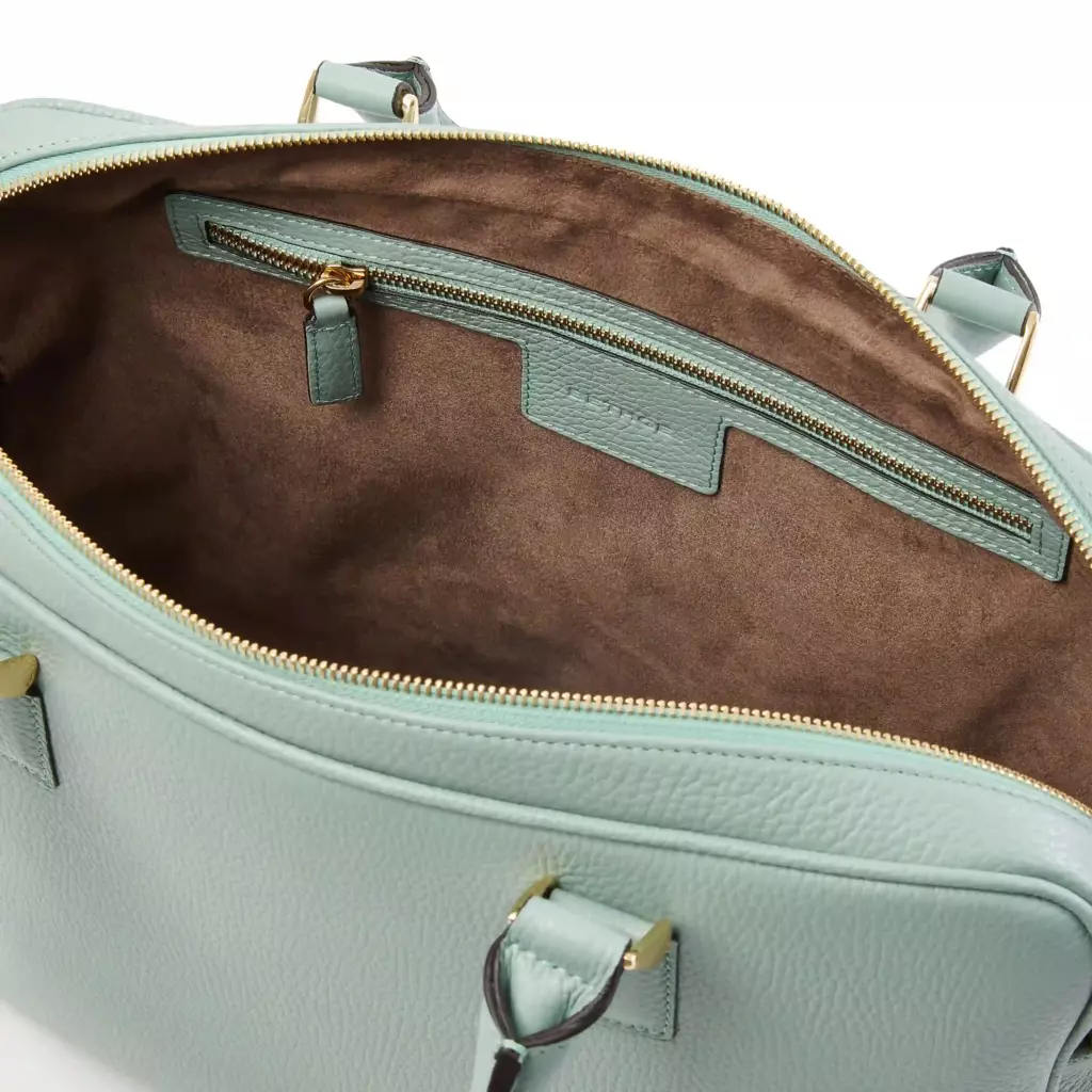 Briefcase Adri, leather, black