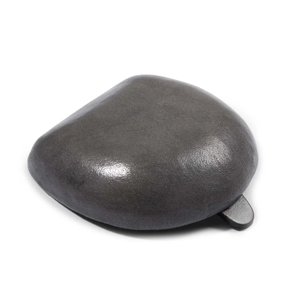 Coin Tray Change Wallet, leather, horseshoe, grey